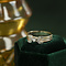 vintage Tricolour gold vintage ring with diamond 14 kt