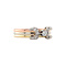 vintage Tricolour gold vintage ring with diamond 14 kt