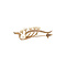 vintage Gouden vintage broche met parel 14 krt