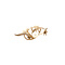 vintage Gouden vintage broche met parel 14 krt