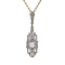 vintage Bicolour gold pendant with diamond 14 kt