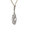 vintage Bicolour gold pendant with diamond 14 kt