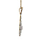 vintage Bicolour gold pendant with diamond 14 kt