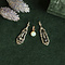 vintage Witgouden vintage hanger met saffier en diamant 14 krt
