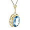 vintage Gouden vintage hanger met spinel 14 krt