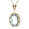 vintage Gouden vintage hanger met spinel 14 krt