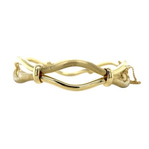 Gouden fantasie bangle 14 krt