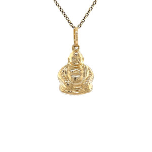 Gold Buddha pendant 14 kt