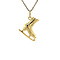 vintage Gouden vintage schaats hanger 14 krt
