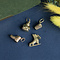 vintage Gouden vintage schaats hanger 14 krt
