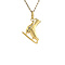 vintage Gouden vintage schaats hanger 14 krt