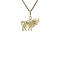 vintage Gouden vintage stier hanger 14 krt