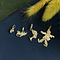 vintage Gouden vintage stier hanger 14 krt
