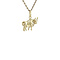 vintage Gouden vintage stier hanger 14 krt