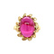 vintage Gouden vintage ring met robijn 14 krt