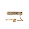 vintage Gouden vintage broche met roosdiamant 14 krt