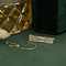 vintage Gouden vintage broche met roosdiamant 14 krt