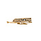 vintage Gouden vintage broche met roosdiamant 14 krt