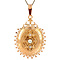 vintage Gouden vintage hanger met parel 18 krt