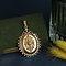 vintage Gouden vintage hanger met parel 18 krt