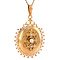vintage Gouden vintage hanger met parel 18 krt