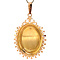 vintage Gouden vintage hanger met parel 18 krt