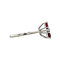 vintage White gold vintage ring with ruby and diamond 18 kt