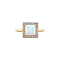 vintage Gold vintage entourage ring with opal and zirconia 14 kt