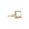 vintage Gold vintage entourage ring with opal and zirconia 14 kt