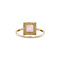 vintage Gold vintage entourage ring with opal and zirconia 14 kt