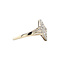 vintage Witgouden vintage dubbele entourage ring met diamant 14 krt