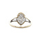 vintage White gold vintage double entourage ring with diamond 14 kt