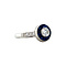 vintage Platina vintage entourage ring met saffier en diamant 900