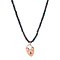 vintage Vintage parel collier met hartjes hanger 9 krt