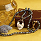 vintage Vintage parel collier met hartjes hanger 9 krt