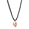 vintage Vintage parel collier met hartjes hanger 9 krt