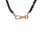 vintage Vintage parel collier met hartjes hanger 9 krt