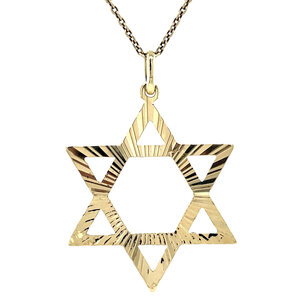 Gold Star of David pendant 14 kt