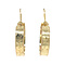 vintage Golden vintage earrings with blood coral and engraving 14 kt