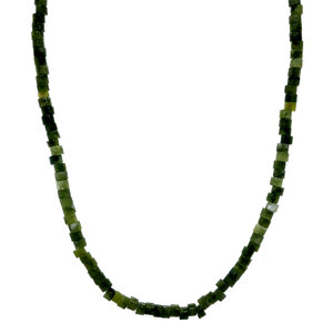 Jade necklace with gold clasp 14 kt