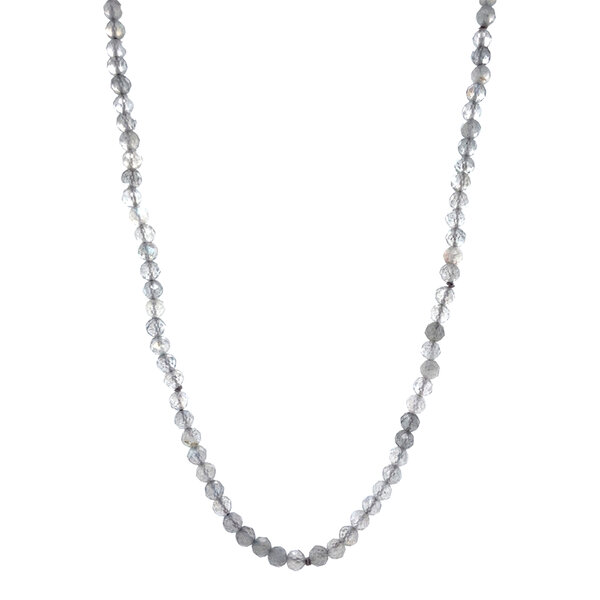 vintage Vintage labradoriet collier met gouden sluiting 14 krt