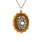 vintage Vintage hanger met parel en roosdiamant 9 krt