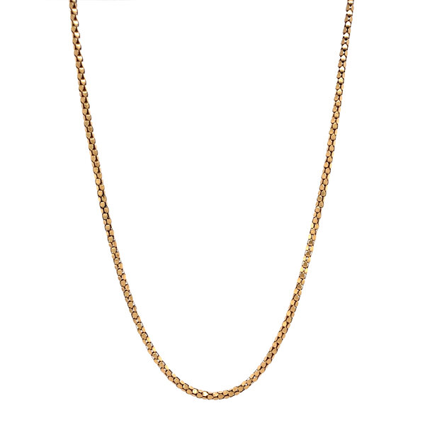 vintage Gouden vintage popcorn collier 18 krt