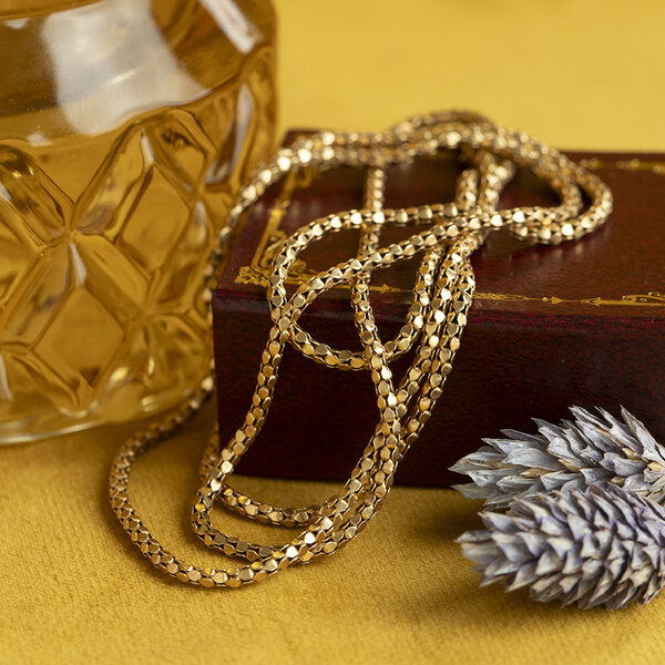 vintage Golden vintage popcorn necklace 18 kt