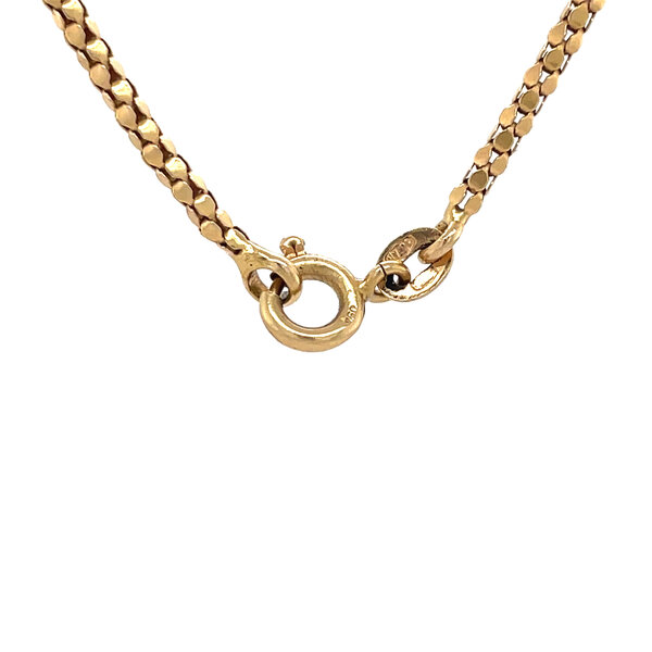 vintage Gouden vintage popcorn collier 18 krt