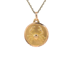 Golden lobster pendant 14 kt