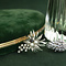 vintage White gold vintage brooch with pearl, sapphire and diamond 14 kt
