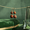 vintage Gold vintage earrings with chalcedony 14 kt
