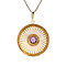 vintage Gold vintage pendant with colored stone 14 kt