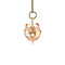 vintage Roségouden vintage vis hanger met kleursteen 14 krt